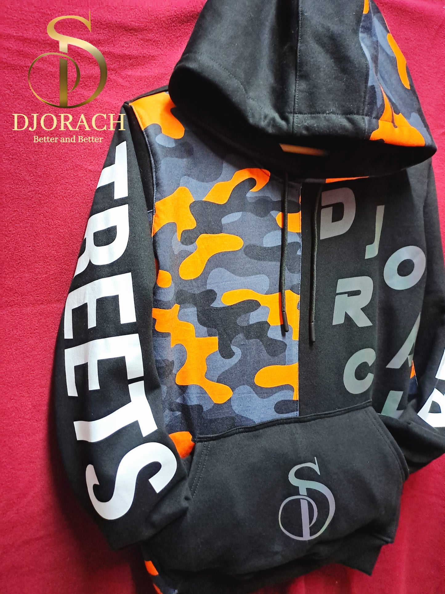 Casaca camuflada urbana color naranja unisex