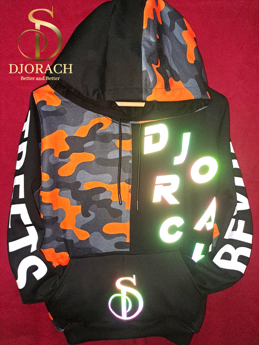Casaca camuflada urbana color naranja unisex