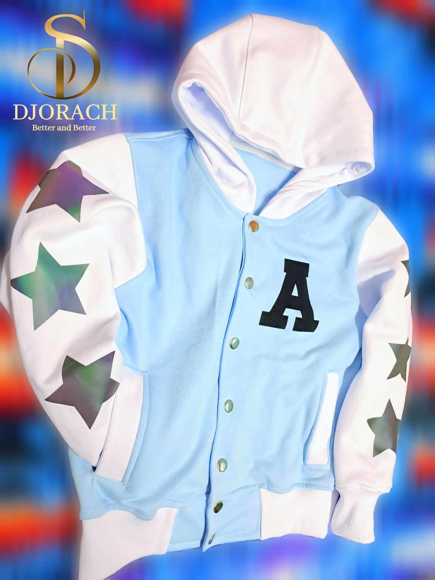 Chaqueta Universitaria luminosa Marca Djorach