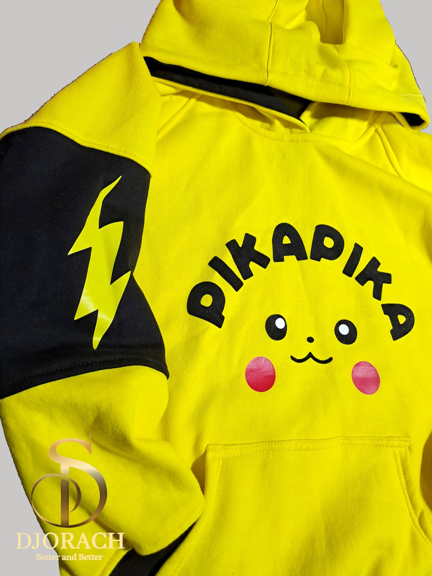Polera Hoddie Pikachu Pokemón Anime Unisex, Marca Djorach