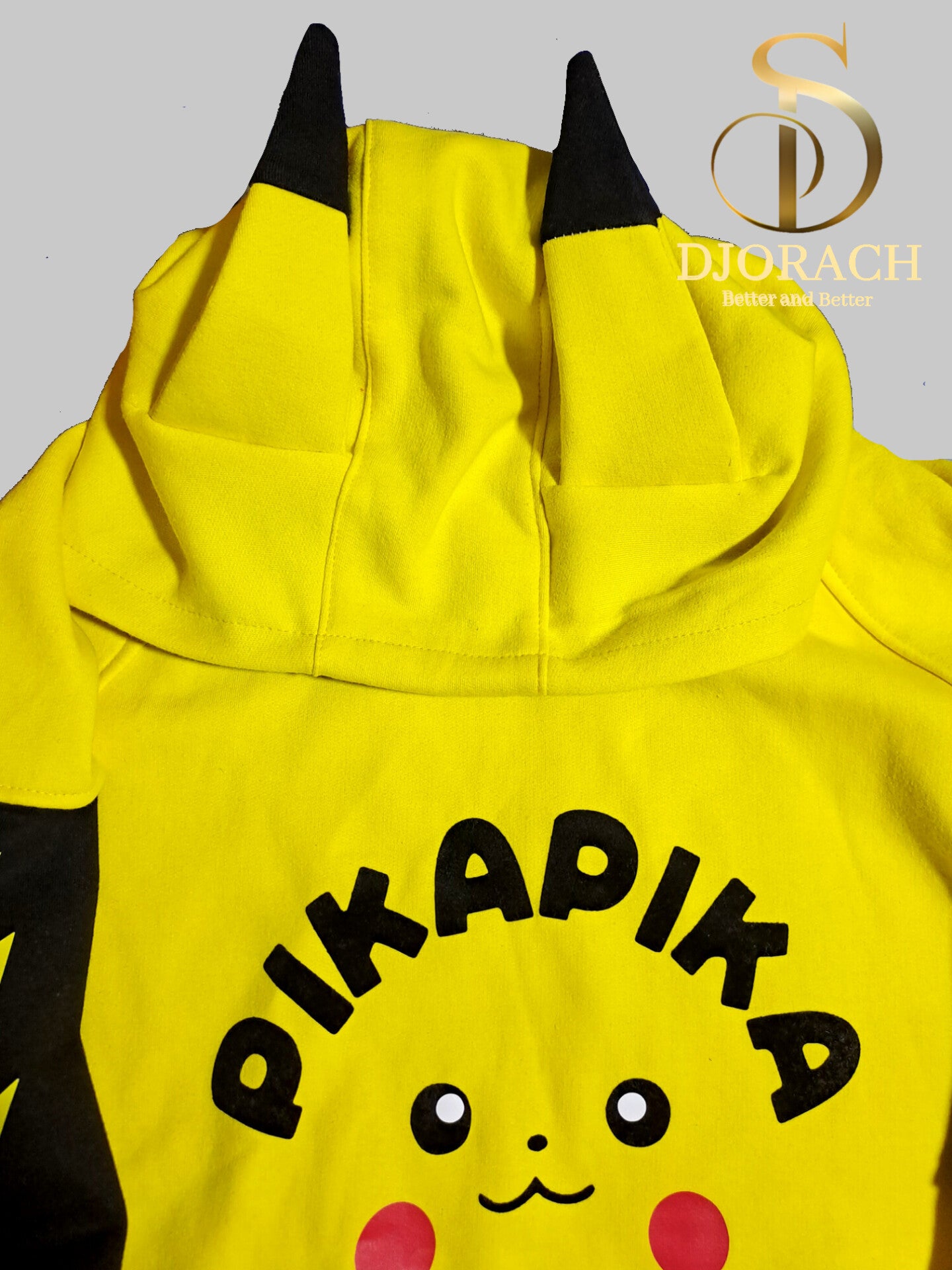 Polera Hoddie Pikachu Pokemón Anime Unisex, Marca Djorach