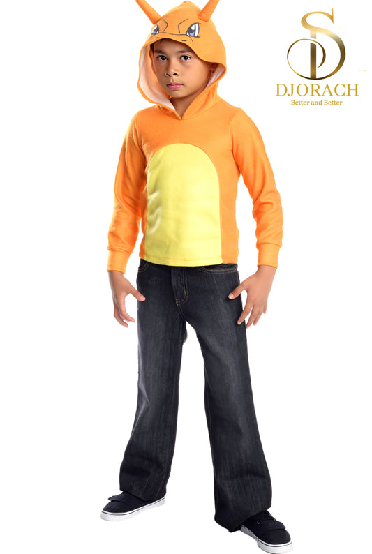 Polera tipo cosplay Pokemon Charizar de niño