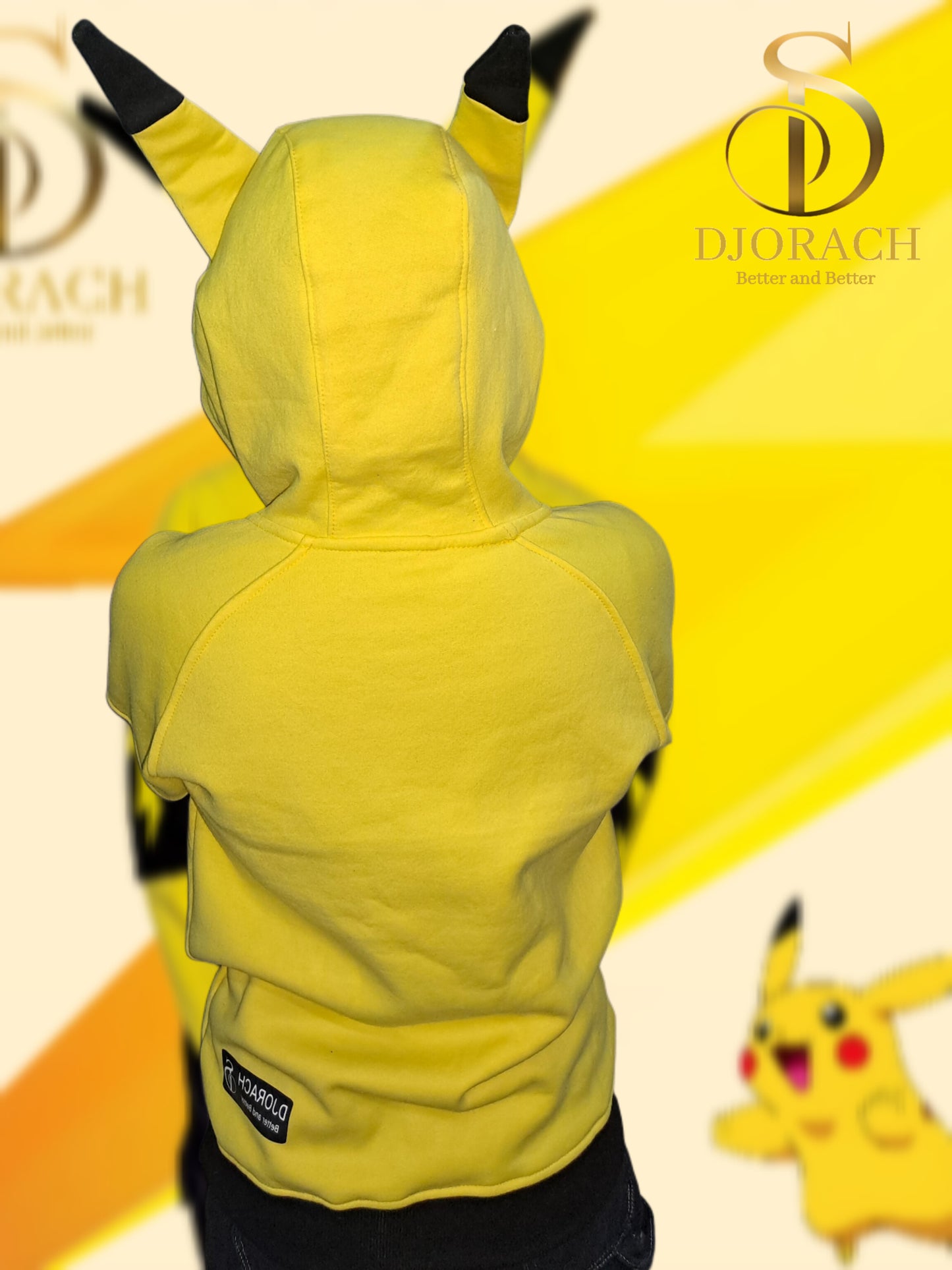 Polera Hoddie Pikachu Pokemón Anime Unisex, Marca Djorach