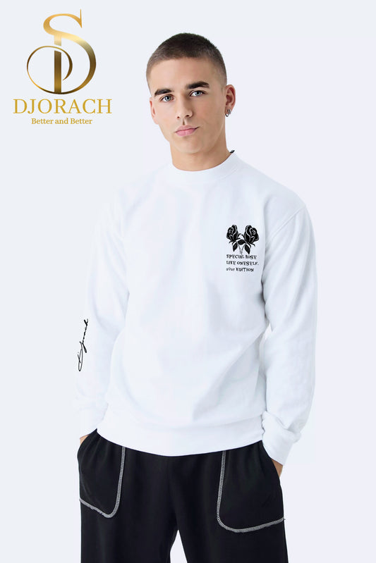 Sweater sudadera de hombre con diseño Rosas