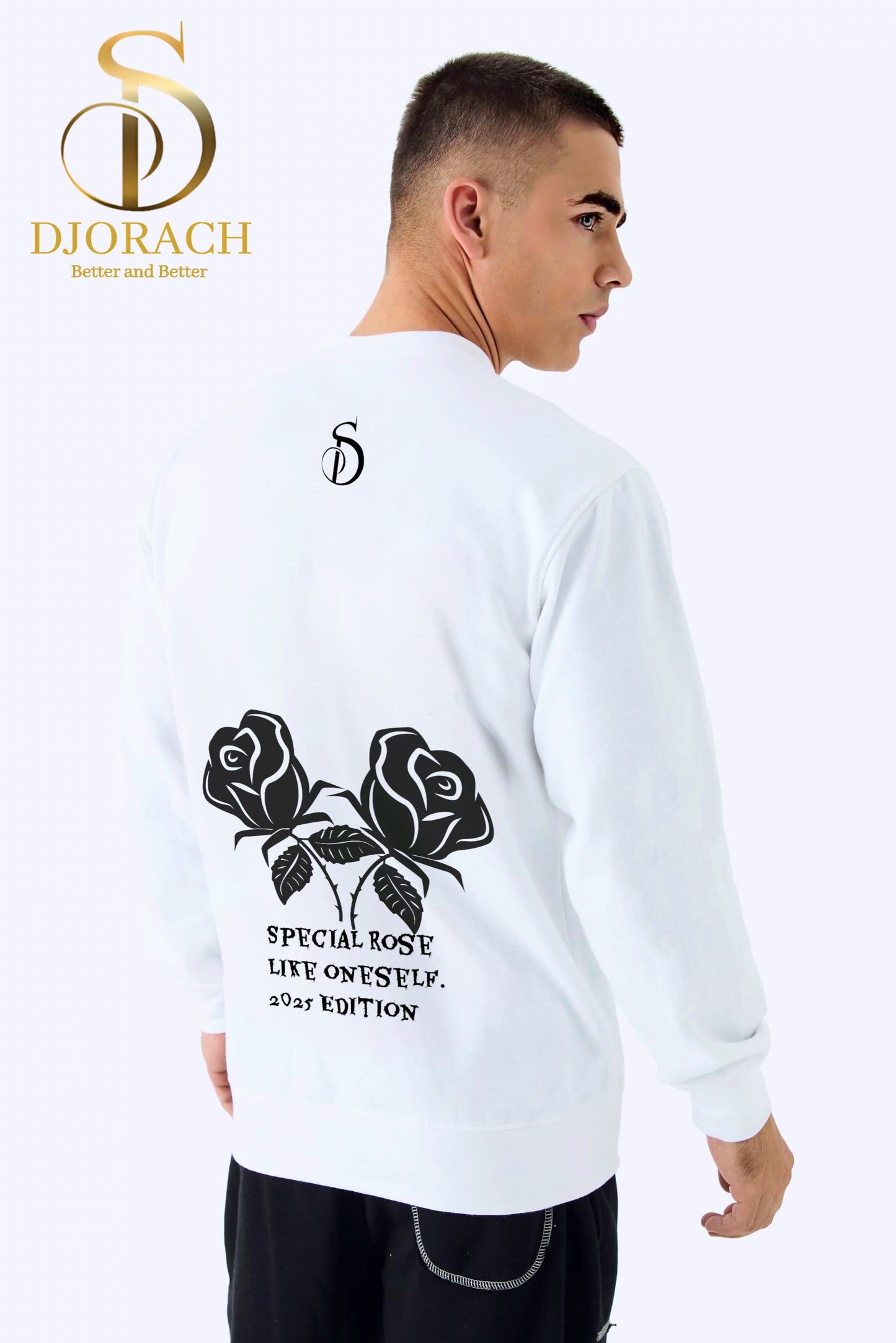 Sweater sudadera de hombre con diseño Rosas