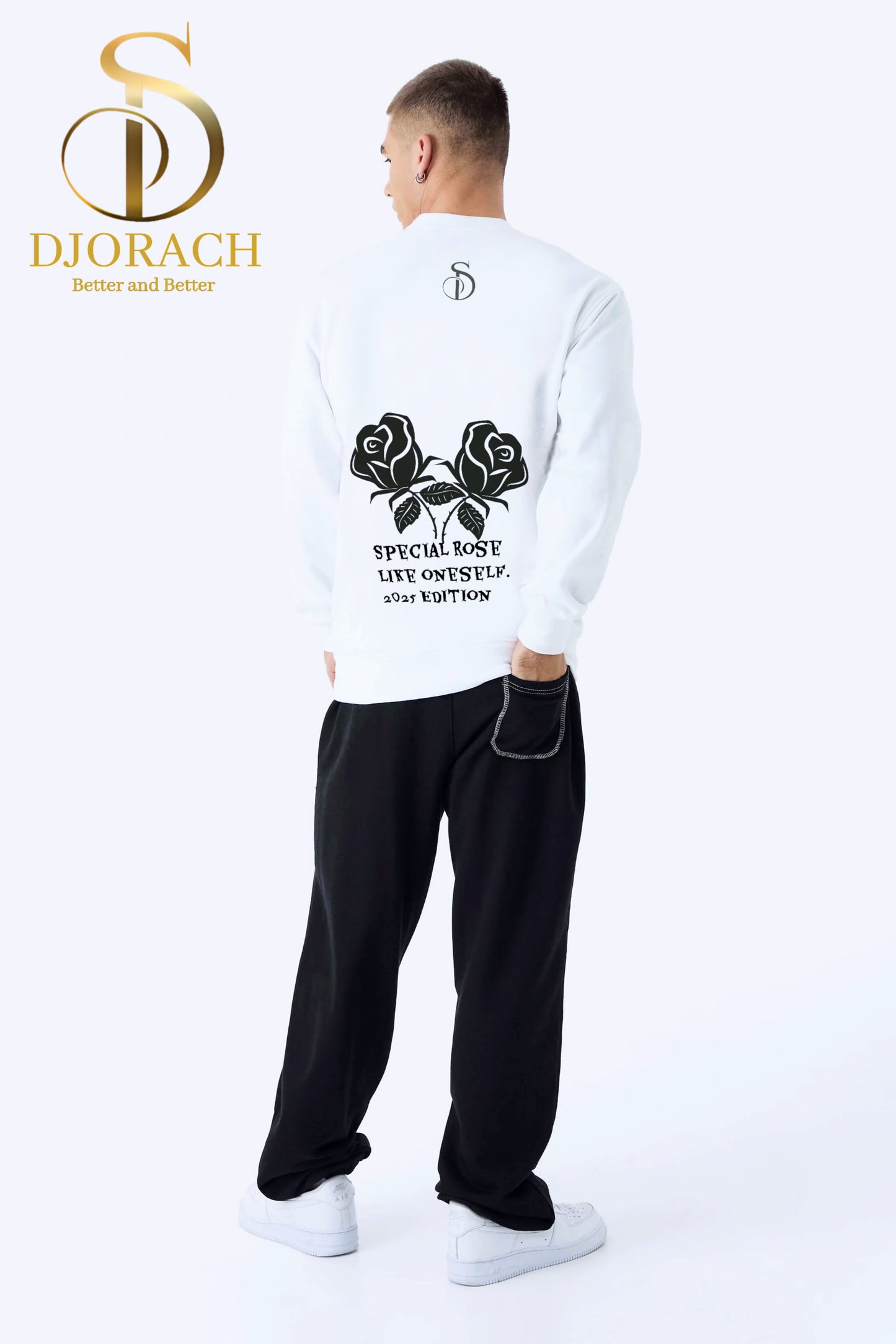 Sweater sudadera de hombre con diseño Rosas